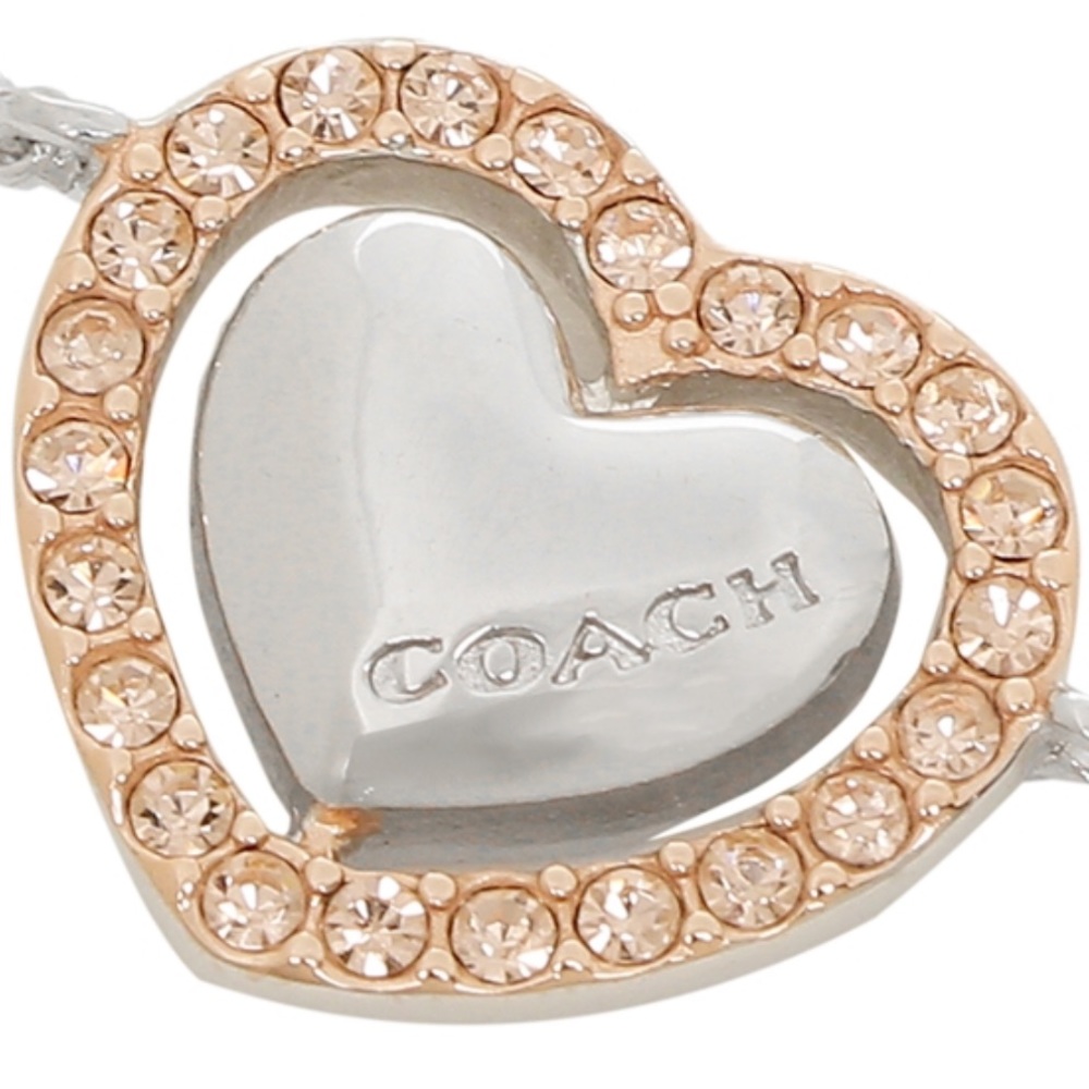 💝COACH Heart Bracelet Rose Gold/Silver Champagne - Picture 4 of 8